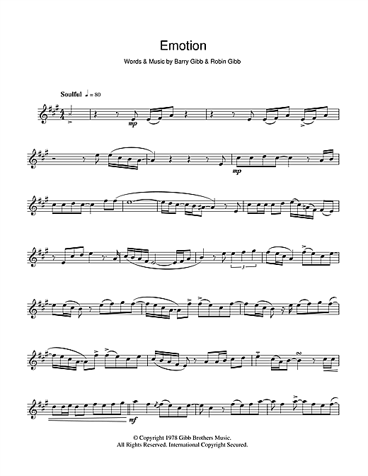 Learn to play Destiny's Child Emotion sheet music for Alto Saxophone in minutes. Destiny's Child Emotion sheet music notes and chords. Download Printable PDF.