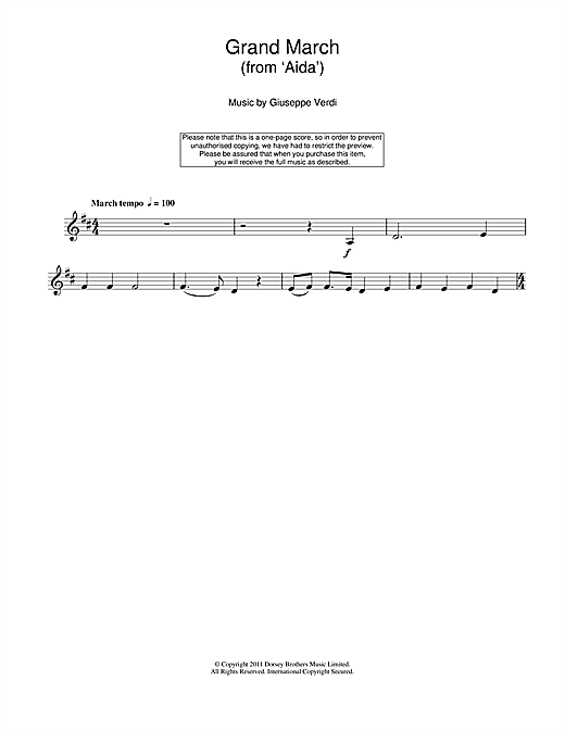 Learn to play Giuseppe Verdi Grand March (from Aida) sheet music for Clarinet in minutes. Giuseppe Verdi Grand March (from Aida) sheet music notes and chords. Download Printable PDF.