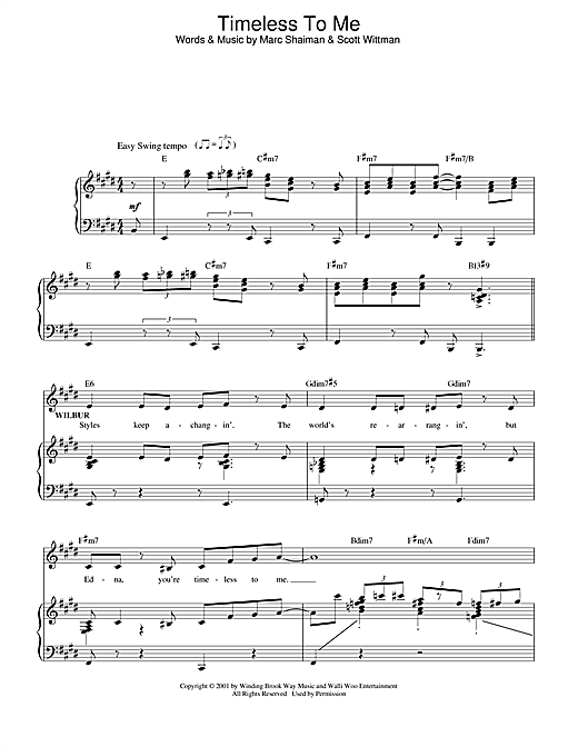 Learn to play Marc Shaiman Timeless To Me (from Hairspray) sheet music for Piano, Vocal & Guitar (Right-Hand Melody) in minutes. Marc Shaiman Timeless To Me (from Hairspray) sheet music notes and chords. Download Printable PDF.