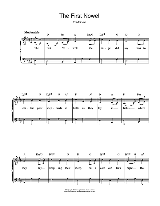 Learn to play Christmas Carol The First Nowell sheet music for Piano, Vocal & Guitar (Right-Hand Melody) in minutes. Christmas Carol The First Nowell sheet music notes and chords. Download Printable PDF.