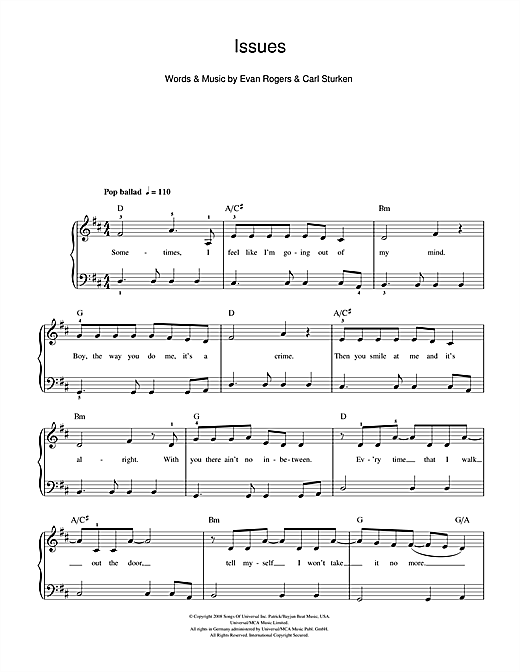 Learn to play The Saturdays Issues sheet music for Beginner Piano in minutes. The Saturdays Issues sheet music notes and chords. Download Printable PDF.