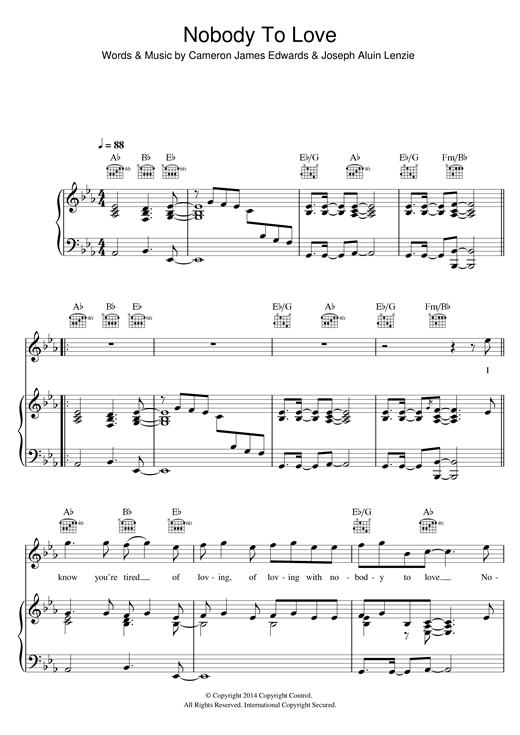Sigma Nobody To Love Sheet Music Notes Download Printable Pdf Score 118592