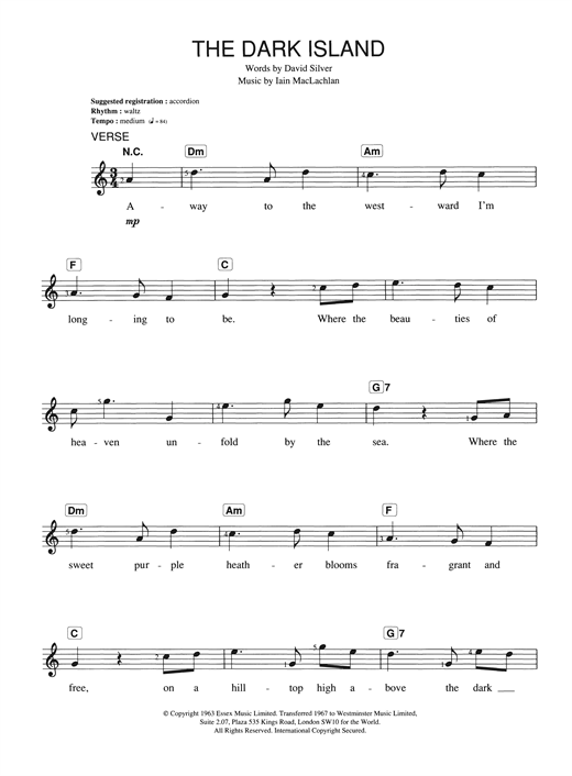 Iain Maclachlan The Dark Island Sheet Music Notes Chords Keyboard Download Classics Pdf