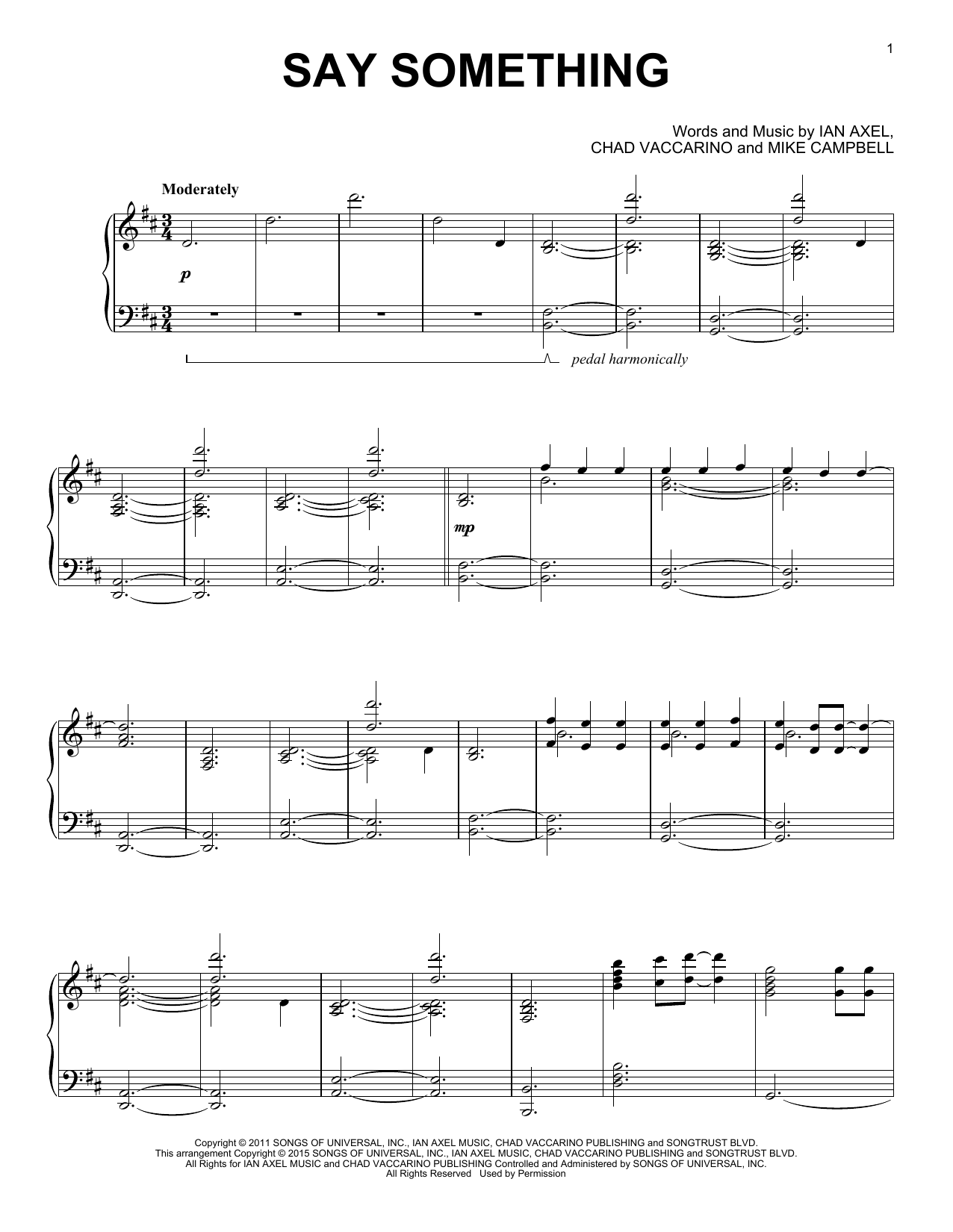 Learn to play A Great Big World Say Something sheet music for Piano in minutes. A Great Big World Say Something sheet music notes and chords. Download Printable PDF.
