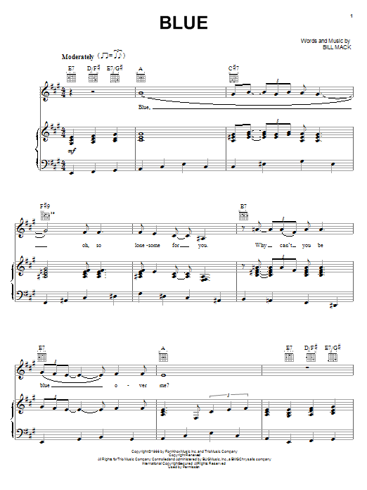 Learn to play LeAnn Rimes Blue sheet music for Piano, Vocal & Guitar (Right-Hand Melody) in minutes. LeAnn Rimes Blue sheet music notes and chords. Download Printable PDF.