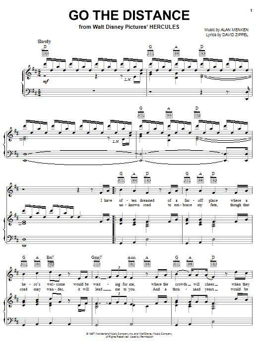 Learn to play Michael Bolton Go The Distance sheet music for Piano, Vocal & Guitar (Right-Hand Melody) in minutes. Michael Bolton Go The Distance sheet music notes and chords. Download Printable PDF.