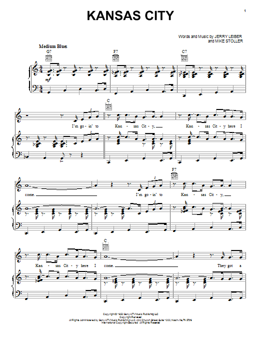 Learn to play Wilbert Harrison Kansas City sheet music for Piano, Vocal & Guitar (Right-Hand Melody) in minutes. Wilbert Harrison Kansas City sheet music notes and chords. Download Printable PDF.