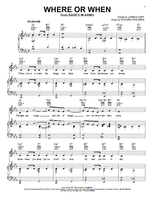Learn to play Frank Sinatra Where Or When sheet music for Piano, Vocal & Guitar (Right-Hand Melody) in minutes. Frank Sinatra Where Or When sheet music notes and chords. Download Printable PDF.