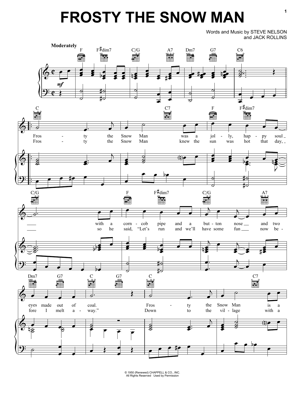Learn to play The Beach Boys Frosty The Snow Man sheet music for Piano, Vocal & Guitar (Right-Hand Melody) in minutes. The Beach Boys Frosty The Snow Man sheet music notes and chords. Download Printable PDF.