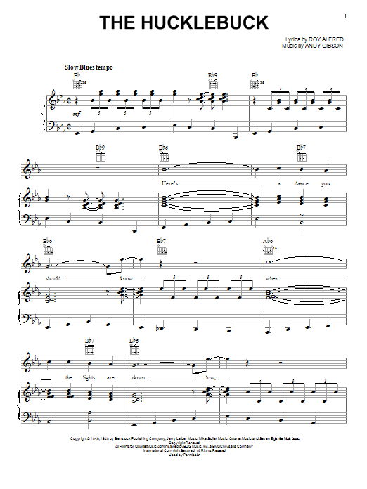 Learn to play Andy Gibson The Hucklebuck sheet music for Piano, Vocal & Guitar (Right-Hand Melody) in minutes. Andy Gibson The Hucklebuck sheet music notes and chords. Download Printable PDF.