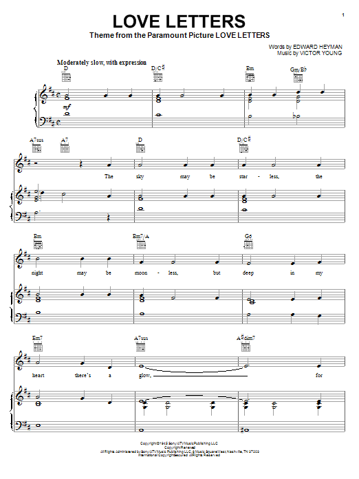 Learn to play Diana Krall Love Letters sheet music for Piano, Vocal & Guitar (Right-Hand Melody) in minutes. Diana Krall Love Letters sheet music notes and chords. Download Printable PDF.