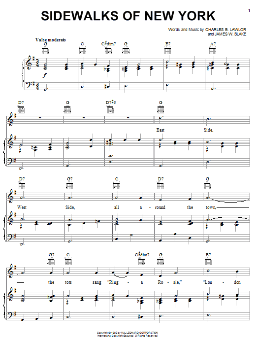 Learn to play Duke Ellington Sidewalks Of New York sheet music for Piano, Vocal & Guitar (Right-Hand Melody) in minutes. Duke Ellington Sidewalks Of New York sheet music notes and chords. Download Printable PDF.