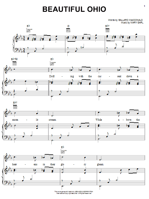 Learn to play Hank Snow Beautiful Ohio sheet music for Piano, Vocal & Guitar (Right-Hand Melody) in minutes. Hank Snow Beautiful Ohio sheet music notes and chords. Download Printable PDF.
