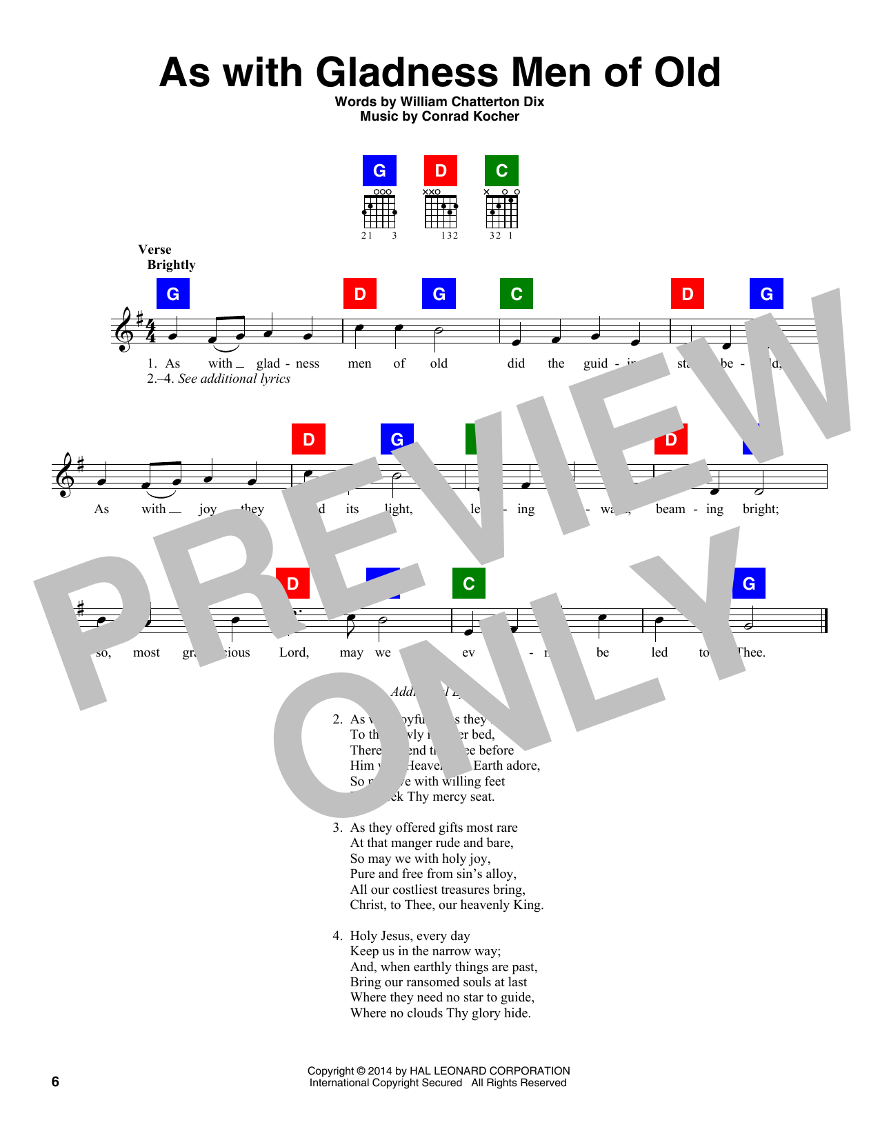 Learn to play William Chatterton Dix As With Gladness Men Of Old sheet music for CHDBDY in minutes. William Chatterton Dix As With Gladness Men Of Old sheet music notes and chords. Download Printable PDF.
