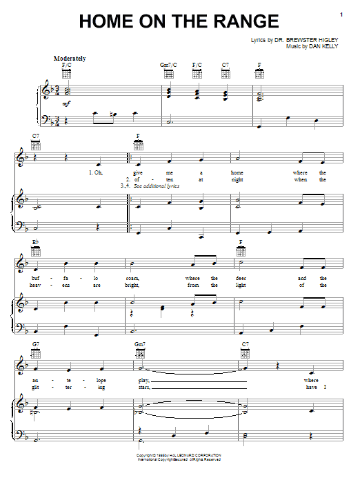 Learn to play Roy Rogers Home On The Range sheet music for Piano, Vocal & Guitar (Right-Hand Melody) in minutes. Roy Rogers Home On The Range sheet music notes and chords. Download Printable PDF.