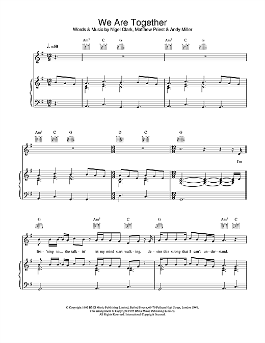 Learn to play Dodgy We Are Together sheet music for Piano, Vocal & Guitar (Right-Hand Melody) in minutes. Dodgy We Are Together sheet music notes and chords. Download Printable PDF.