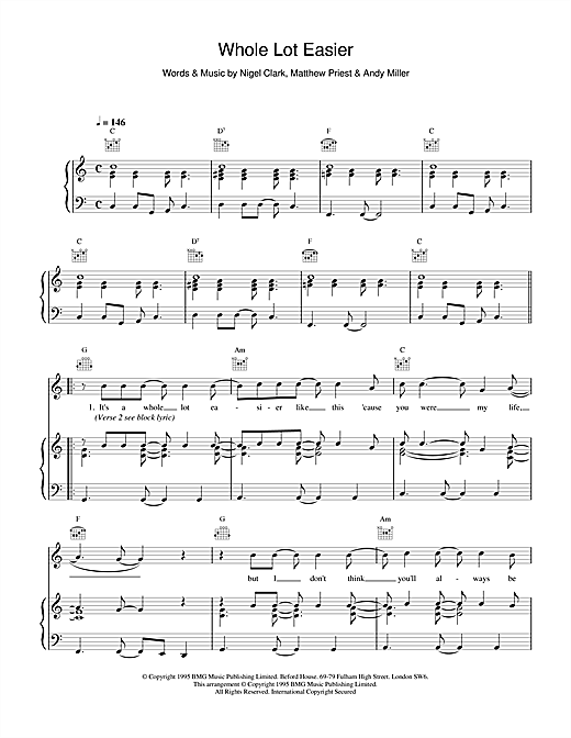 Learn to play Dodgy Whole Lot Easier sheet music for Piano, Vocal & Guitar (Right-Hand Melody) in minutes. Dodgy Whole Lot Easier sheet music notes and chords. Download Printable PDF.