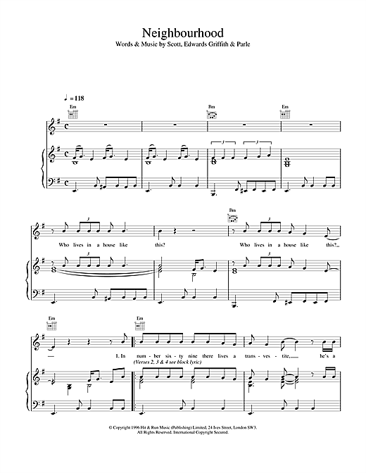 Learn to play Space Neighbourhood sheet music for Piano, Vocal & Guitar (Right-Hand Melody) in minutes. Space Neighbourhood sheet music notes and chords. Download Printable PDF.