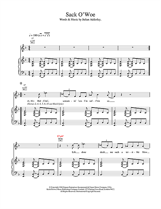 Learn to play Van Morrison Sack O'Woe sheet music for Piano, Vocal & Guitar in minutes. Van Morrison Sack O'Woe sheet music notes and chords. Download Printable PDF.