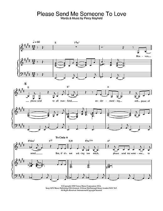 Learn to play Sade Please Send Me Someone To Love sheet music for Piano, Vocal & Guitar (Right-Hand Melody) in minutes. Sade Please Send Me Someone To Love sheet music notes and chords. Download Printable PDF.