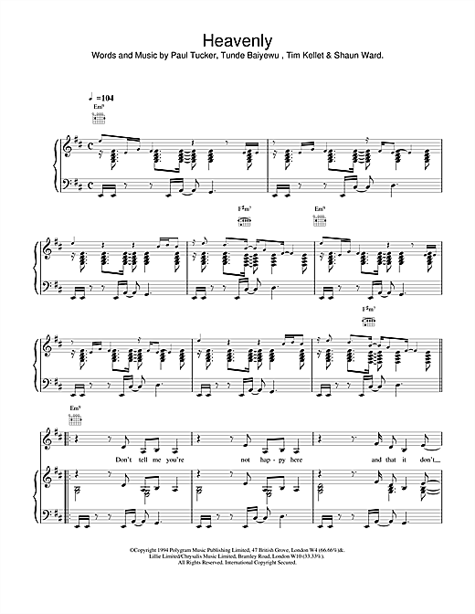 Learn to play The Lighthouse Family Heavenly sheet music for Piano, Vocal & Guitar (Right-Hand Melody) in minutes. The Lighthouse Family Heavenly sheet music notes and chords. Download Printable PDF.
