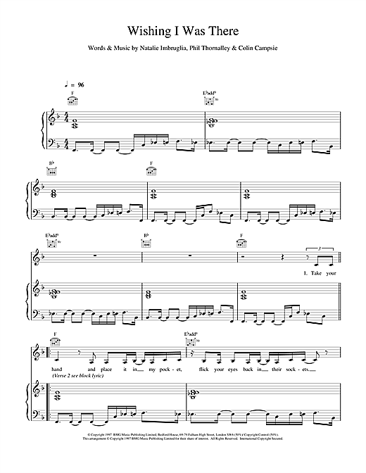 Learn to play Natalie Imbruglia Wishing I Was There sheet music for Piano, Vocal & Guitar in minutes. Natalie Imbruglia Wishing I Was There sheet music notes and chords. Download Printable PDF.