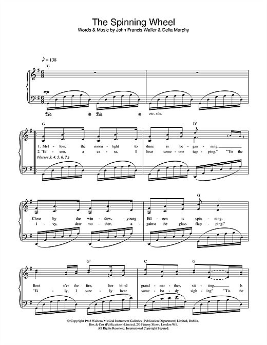 Learn to play John Francis Waller The Spinning Wheel Song sheet music for Piano, Vocal & Guitar (Right-Hand Melody) in minutes. John Francis Waller The Spinning Wheel Song sheet music notes and chords. Download Printable PDF.