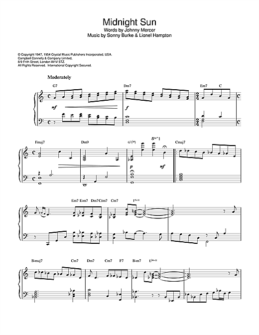 Learn to play Horace Silver Midnight Sun sheet music for Piano in minutes. Horace Silver Midnight Sun sheet music notes and chords. Download Printable PDF.