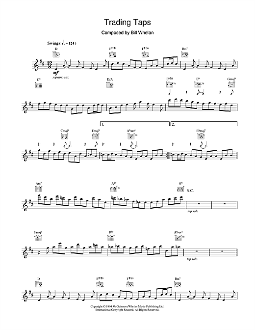Learn to play Bill Whelan Trading Taps (from Riverdance) sheet music for Piano in minutes. Bill Whelan Trading Taps (from Riverdance) sheet music notes and chords. Download Printable PDF.