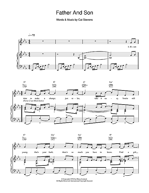Learn to play Boyzone Father And Son sheet music for Piano, Vocal & Guitar (Right-Hand Melody) in minutes. Boyzone Father And Son sheet music notes and chords. Download Printable PDF.