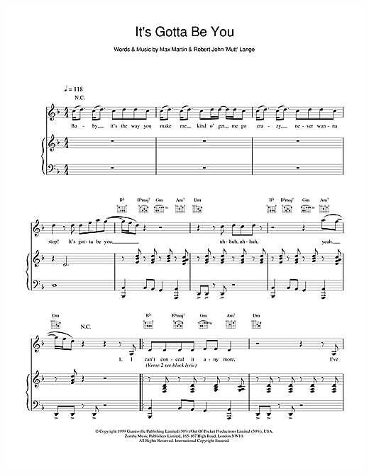 Learn to play Backstreet Boys It's Gotta Be You sheet music for Piano, Vocal & Guitar in minutes. Backstreet Boys It's Gotta Be You sheet music notes and chords. Download Printable PDF.