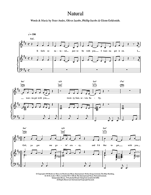 Learn to play Peter Andre Natural sheet music for Piano, Vocal & Guitar (Right-Hand Melody) in minutes. Peter Andre Natural sheet music notes and chords. Download Printable PDF.