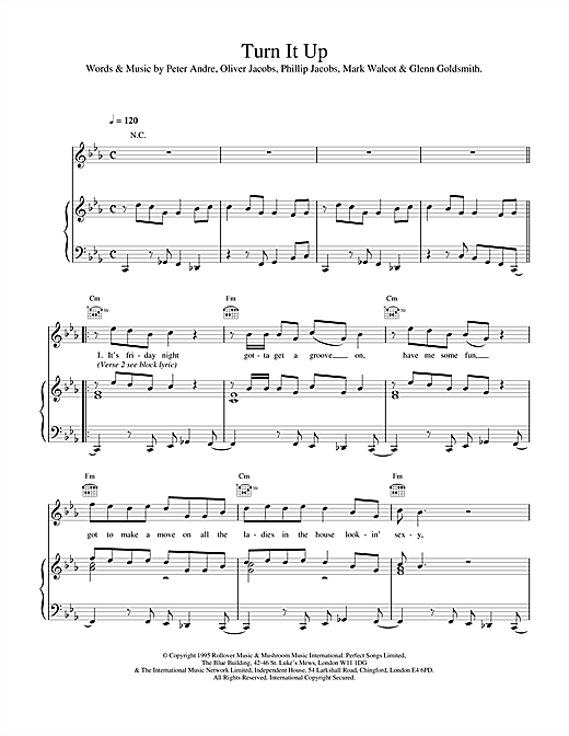 Learn to play Peter Andre Turn It Up sheet music for Piano, Vocal & Guitar (Right-Hand Melody) in minutes. Peter Andre Turn It Up sheet music notes and chords. Download Printable PDF.