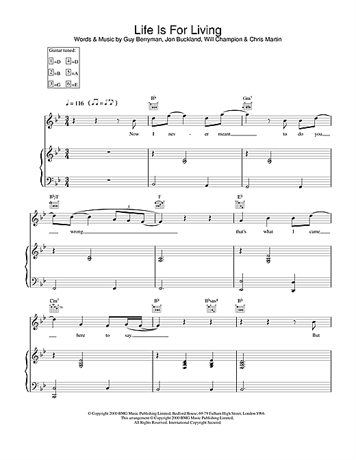 Learn to play Coldplay Life Is For Living sheet music for Piano, Vocal & Guitar in minutes. Coldplay Life Is For Living sheet music notes and chords. Download Printable PDF.