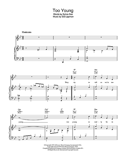 Learn to play Nat King Cole Too Young sheet music for Piano, Vocal & Guitar (Right-Hand Melody) in minutes. Nat King Cole Too Young sheet music notes and chords. Download Printable PDF.