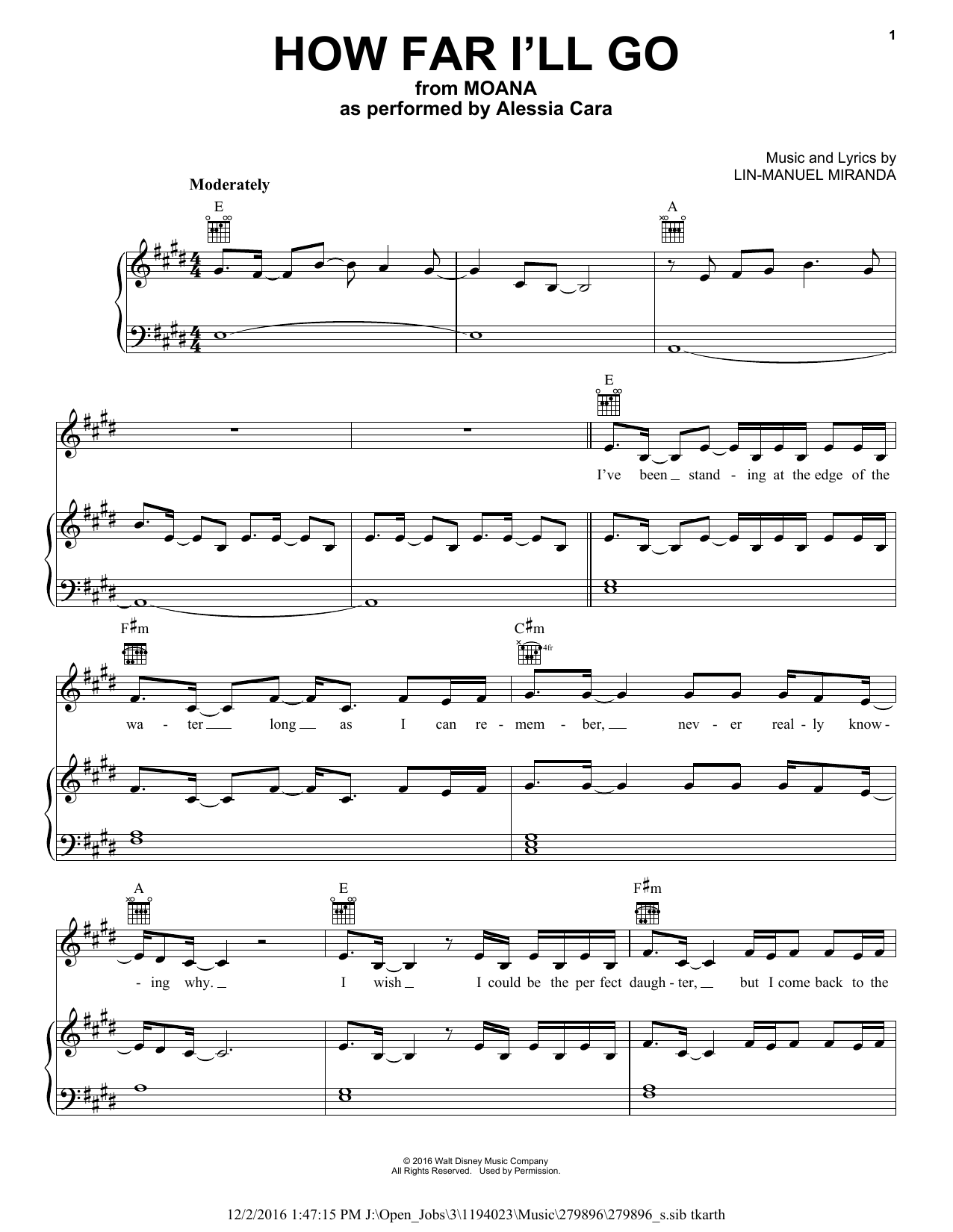 How Far I Ll Go Chords Capo 4 Alessia Cara Ukulele Chords Songs Ukulele Songs Ukulele Music