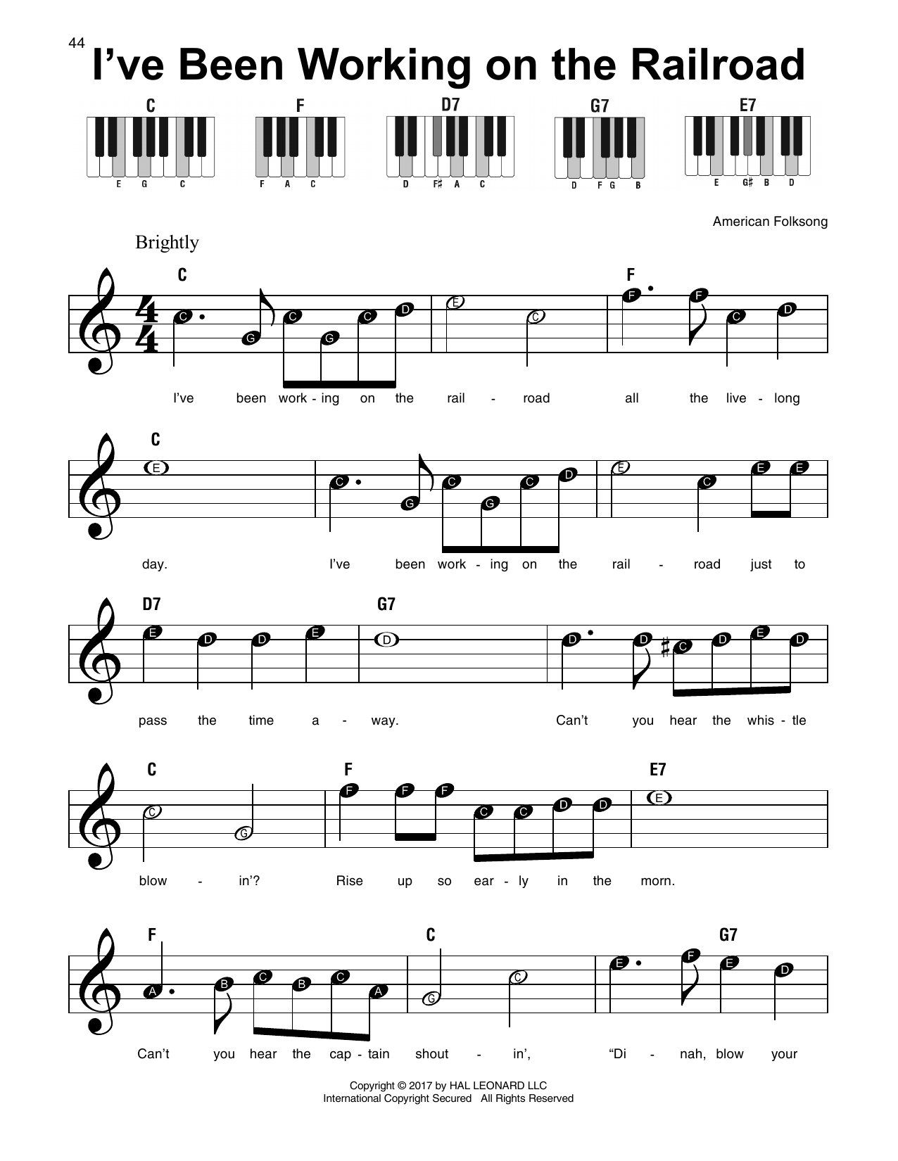 Learn to play American Folksong I've Been Working On The Railroad sheet music for SPREP in minutes. American Folksong I've Been Working On The Railroad sheet music notes and chords. Download Printable PDF.