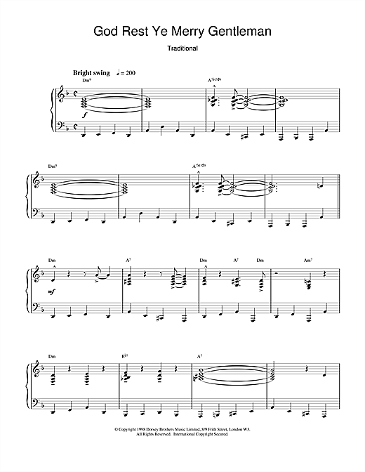 Learn to play Christmas Carol God Rest Ye Merry, Gentleman (jazzy arrangement) sheet music for Piano in minutes. Christmas Carol God Rest Ye Merry, Gentleman (jazzy arrangement) sheet music notes and chords. Download Printable PDF.
