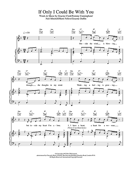 Learn to play Wet Wet Wet If Only I Could Be With You sheet music for Piano, Vocal & Guitar (Right-Hand Melody) in minutes. Wet Wet Wet If Only I Could Be With You sheet music notes and chords. Download Printable PDF.