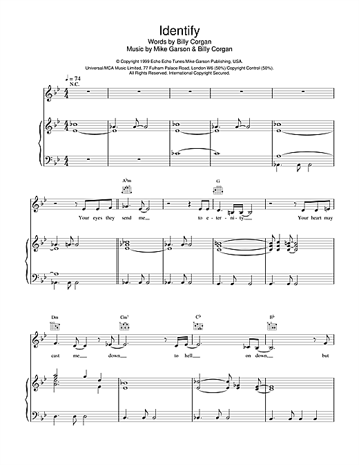 Learn to play Natalie Imbruglia Identify (from Stigmata) sheet music for Piano, Vocal & Guitar in minutes. Natalie Imbruglia Identify (from Stigmata) sheet music notes and chords. Download Printable PDF.