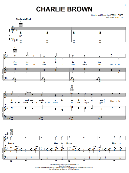 Learn to play The Coasters Charlie Brown sheet music for Piano, Vocal & Guitar (Right-Hand Melody) in minutes. The Coasters Charlie Brown sheet music notes and chords. Download Printable PDF.