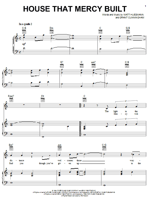 Learn to play Point Of Grace House That Mercy Built sheet music for Piano, Vocal & Guitar (Right-Hand Melody) in minutes. Point Of Grace House That Mercy Built sheet music notes and chords. Download Printable PDF.