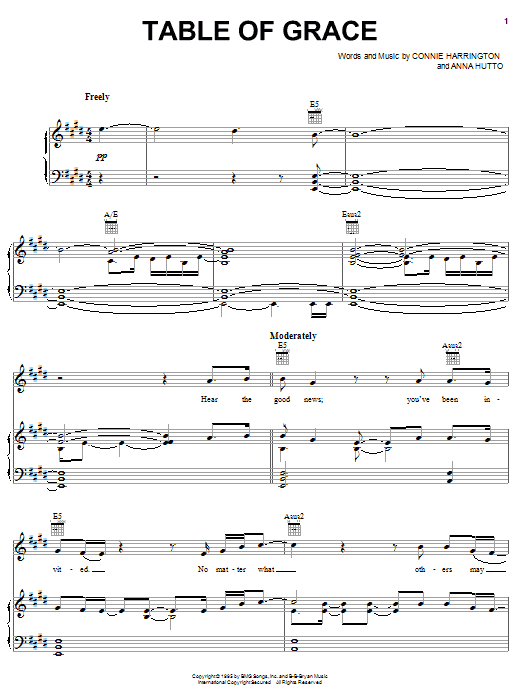 Learn to play Phillips, Craig & Dean Table Of Grace sheet music for Piano, Vocal & Guitar (Right-Hand Melody) in minutes. Phillips, Craig & Dean Table Of Grace sheet music notes and chords. Download Printable PDF.