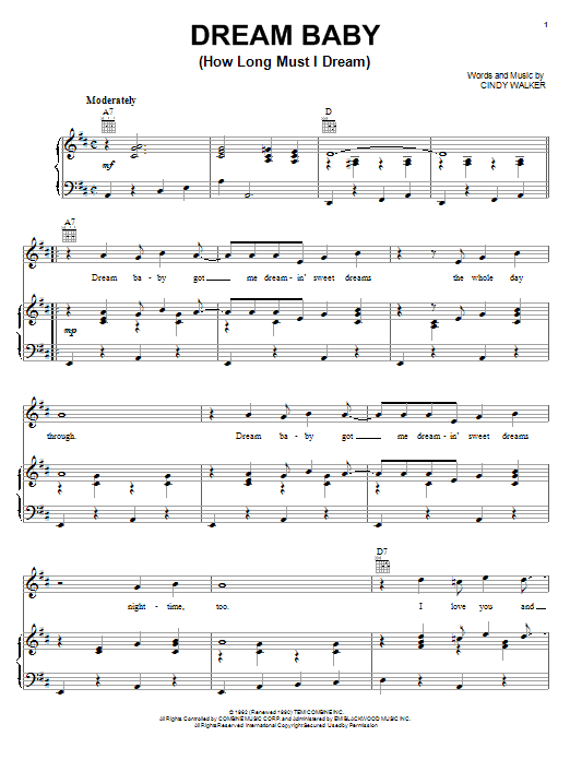 Learn to play Glen Campbell Dream Baby (How Long Must I Dream) sheet music for Piano, Vocal & Guitar (Right-Hand Melody) in minutes. Glen Campbell Dream Baby (How Long Must I Dream) sheet music notes and chords. Download Printable PDF.