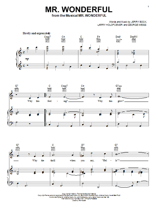 Learn to play Peggy Lee Mr. Wonderful sheet music for Piano, Vocal & Guitar (Right-Hand Melody) in minutes. Peggy Lee Mr. Wonderful sheet music notes and chords. Download Printable PDF.