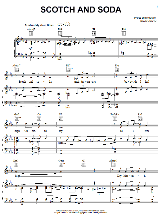Learn to play The Kingston Trio Scotch And Soda sheet music for Piano, Vocal & Guitar (Right-Hand Melody) in minutes. The Kingston Trio Scotch And Soda sheet music notes and chords. Download Printable PDF.