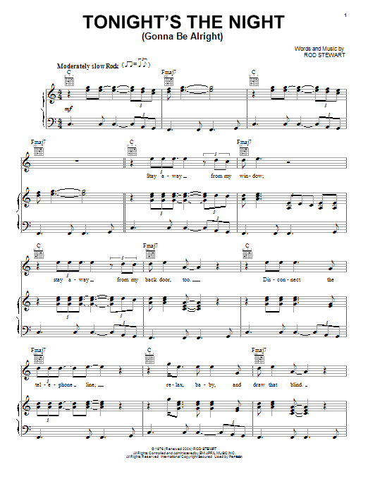 Learn to play Janet Jackson Tonight's The Night (Gonna Be Alright) sheet music for Piano, Vocal & Guitar (Right-Hand Melody) in minutes. Janet Jackson Tonight's The Night (Gonna Be Alright) sheet music notes and chords. Download Printable PDF.