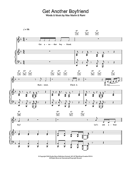 Learn to play Backstreet Boys Get Another Boyfriend sheet music for Piano, Vocal & Guitar in minutes. Backstreet Boys Get Another Boyfriend sheet music notes and chords. Download Printable PDF.