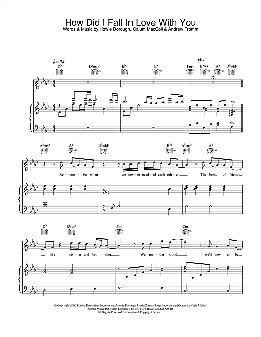 Learn to play Backstreet Boys How Did I Fall In Love With You sheet music for Piano, Vocal & Guitar in minutes. Backstreet Boys How Did I Fall In Love With You sheet music notes and chords. Download Printable PDF.
