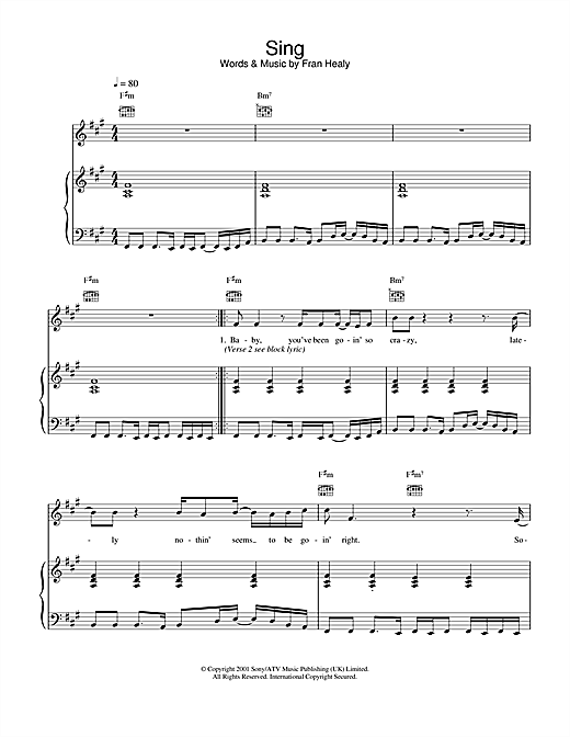 Learn to play Travis Sing sheet music for Piano, Vocal & Guitar in minutes. Travis Sing sheet music notes and chords. Download Printable PDF.